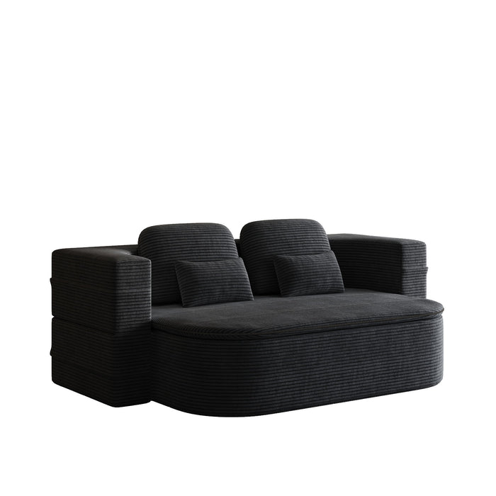 2 In 1 Foldable Sofa Bed With Multi Functional Blanket
