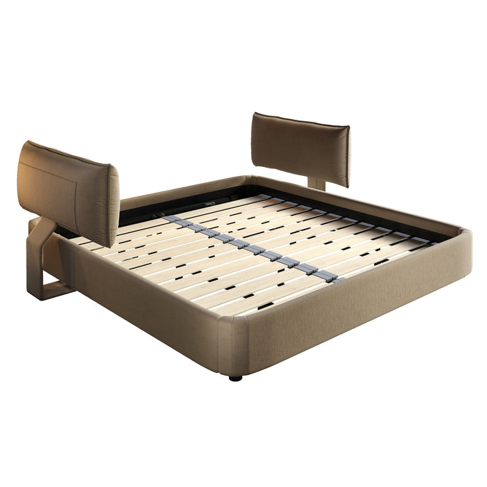 Cloud Bed Frame With Oversized Padded Movable Headboard