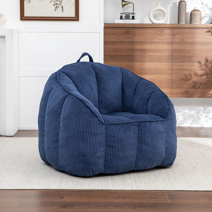 Giant Bean Bag Chair Sofa For Living Room - Dark Blue