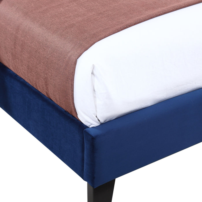 Amelia - Upholstered Queen Bed - Navy