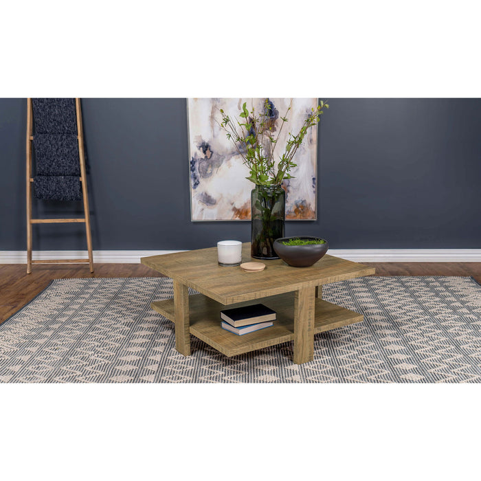 Runnion - Square Coffee Table - Light Brown