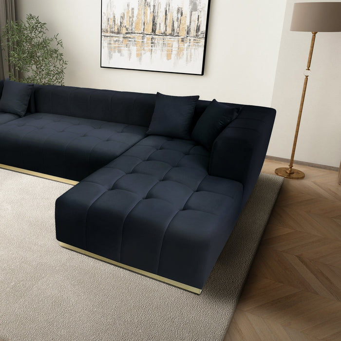 Nolan - U-Shape Corner Sofa - Black