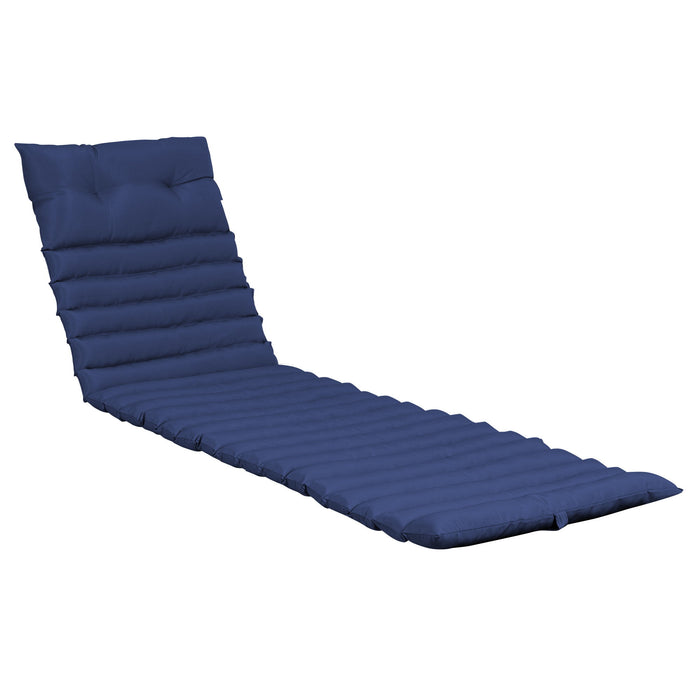 72.83" Outdoor Lounge Chairs (Set of 2), Cushion Replacement Patio Funiture Seat Cushion Chaise Lounge Cushion - Navy Blue