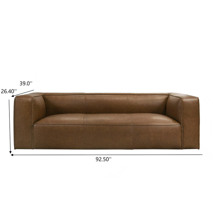Colton - Sofa With Corner Blocked Frame - Tan