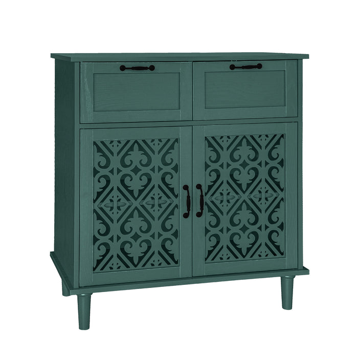 2 Door 2 Drawer Elegant Cabinet