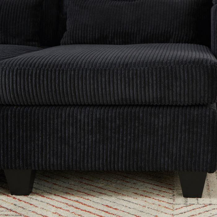 Convertible Chaise Lounge Sofa Chair With USB Ports, Cup Holders, Phone Holder And Storage