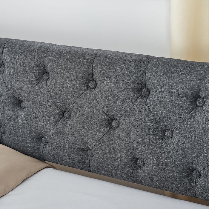 Daybed With Trundle And Storage Drawers, Flat Arms With Pocket