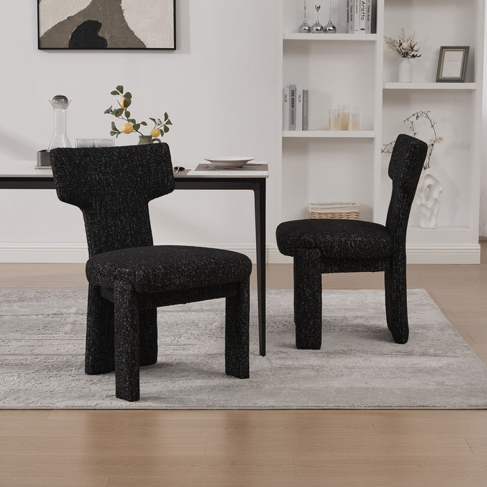 Armless Curved Back Accent Chairs