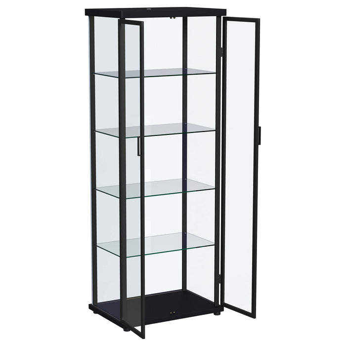 Nevra - 4 Shelf Display LED Curio Cabinet