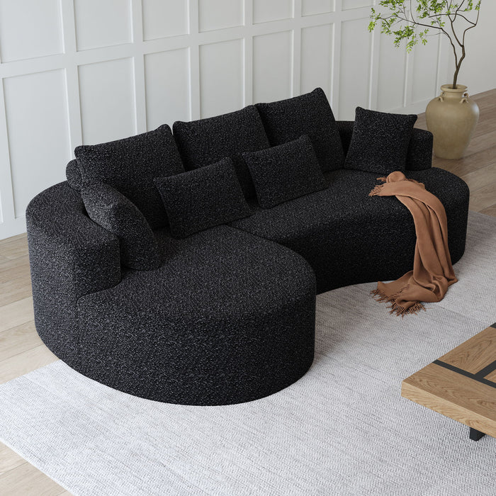 Curved Oversized Sectional Sofa With Extra Deep Seat