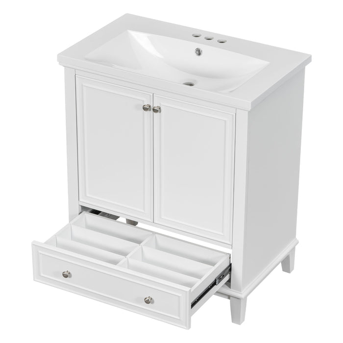 Modern Bathroom Vanity With Sink Combo, Multi Functional Cabinet With Doors And Drawer