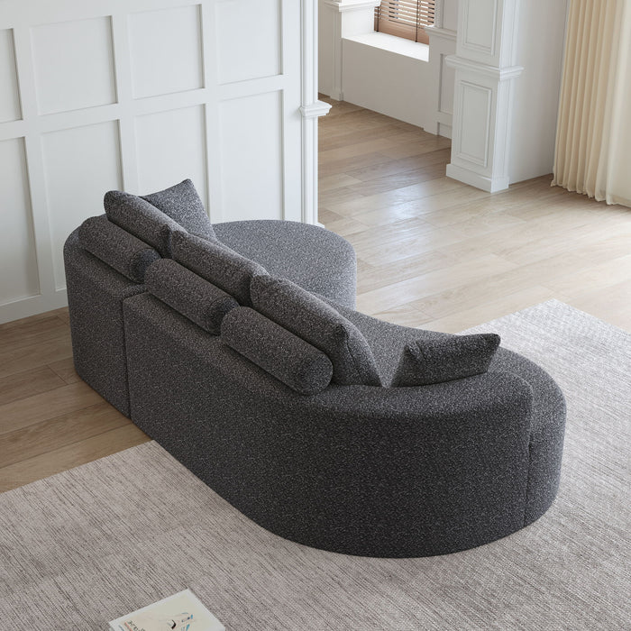 Curved Oversized Sectional Sofa With Extra Deep Seat