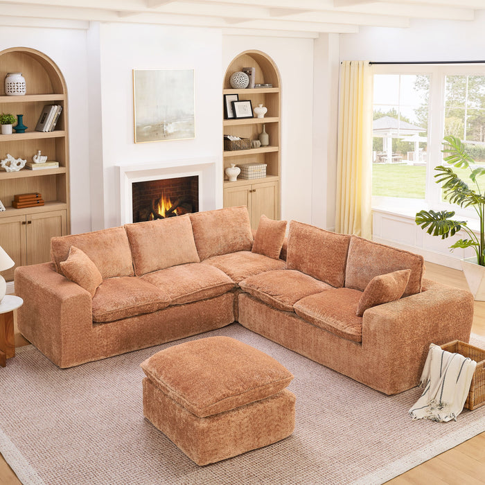 Sectional Sofa With Moveable Ottoman
