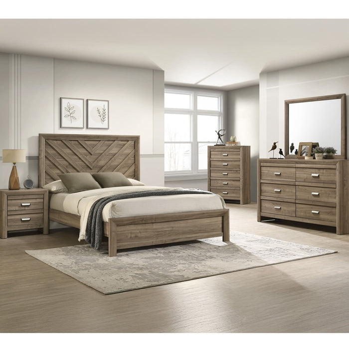 6 Drawers Storage Dresser, Bedroom Furniture - Light Brown