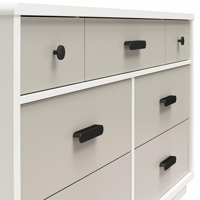 Valencia - 7 Drawer Wide Dresser - Taupe