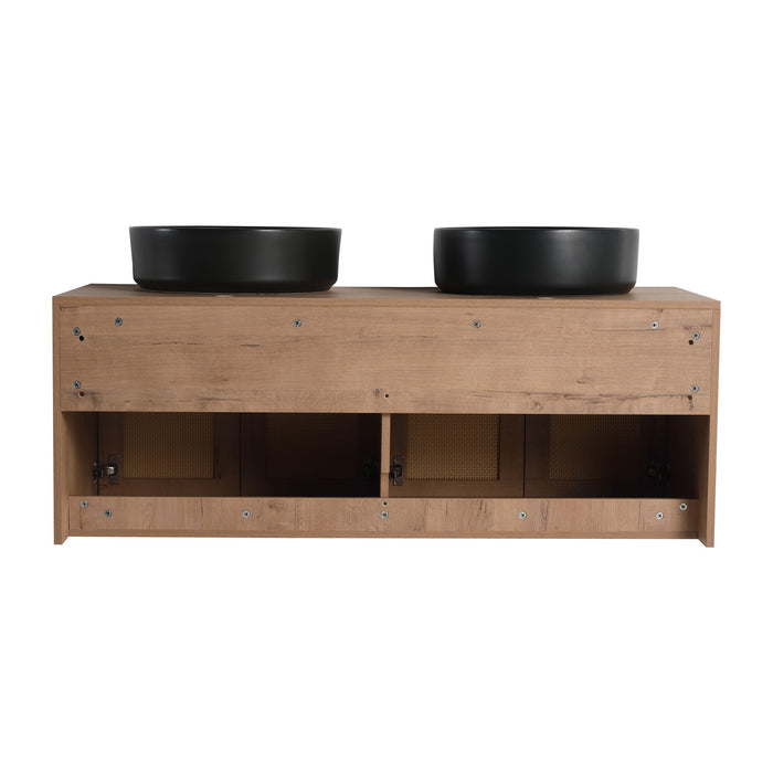 Bathroom Vanity & Art Sink, 2 Soft Close Doors, Float Mounting Design