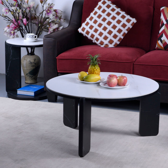 Round Coffee & End Table Set