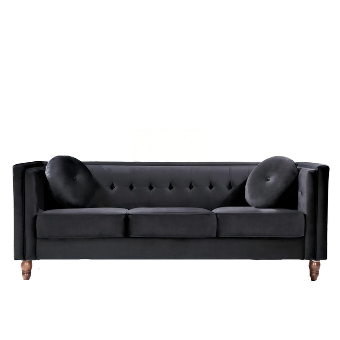 Chesterfield Sofa With Square Arms For Living Room