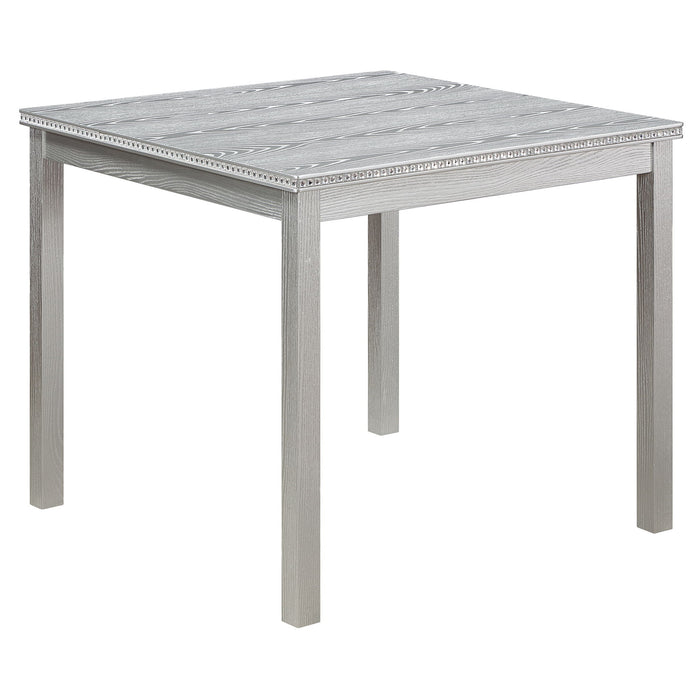 5 Pieces Wooden Dining Table Set, Square Table And 4 Upholstered Chairs