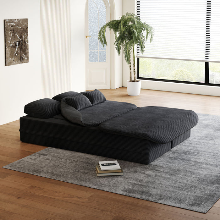 2 In 1 Foldable Sofa Bed With Multi Functional Blanket