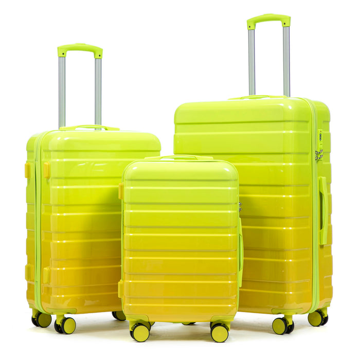 Luggage Set 20" /24" /28" With Combination Lock And Silent Wheels