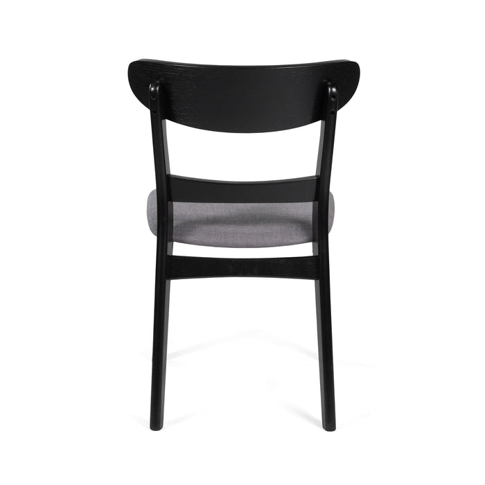 Modern Dining Chair With Upholstered Seat And Wood Frame