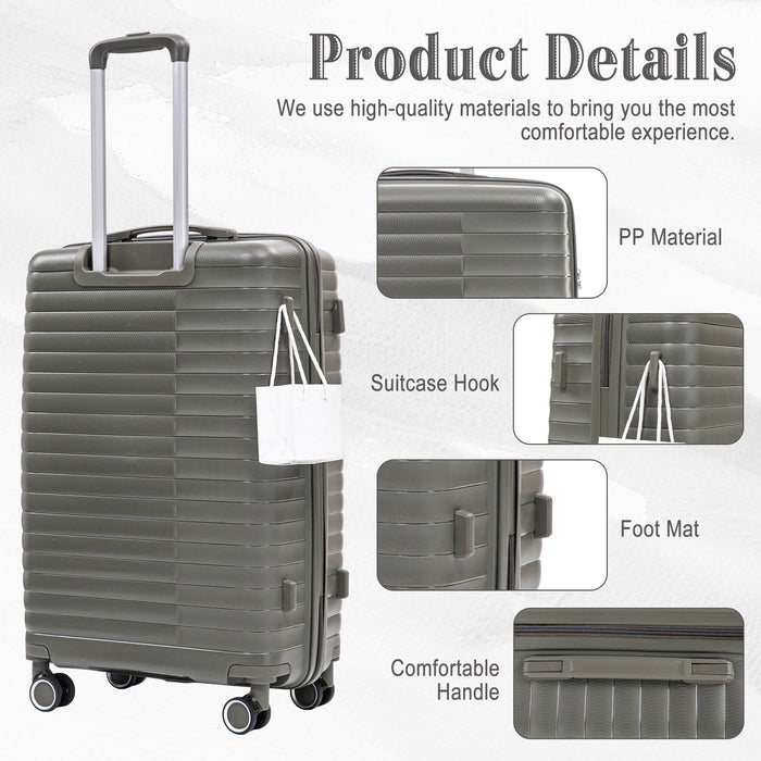 4 Piece Luggage Set, Combination Lock