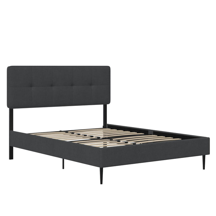 Tyler - Full Upholstered Bed - Dark Gray