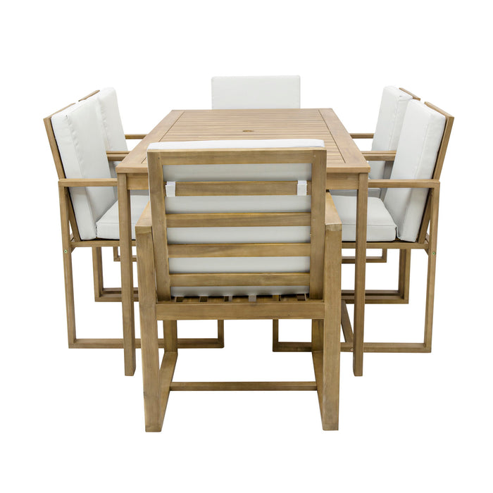 Patio Dining Set Outdoor Dining Table And Chair Set With And Removable Cushions For Patio