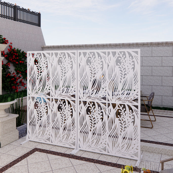 Free Standing Decorative Privacy Screen, Outdoor And Indoor Divider