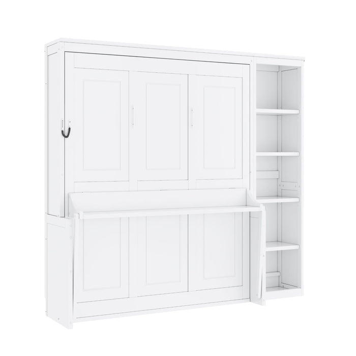 Sturdy Murphy Bed With Desk And Bookshelf