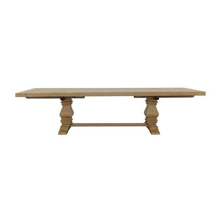 Allende - Extension Dining Table With Double Pedestal Base - Honey