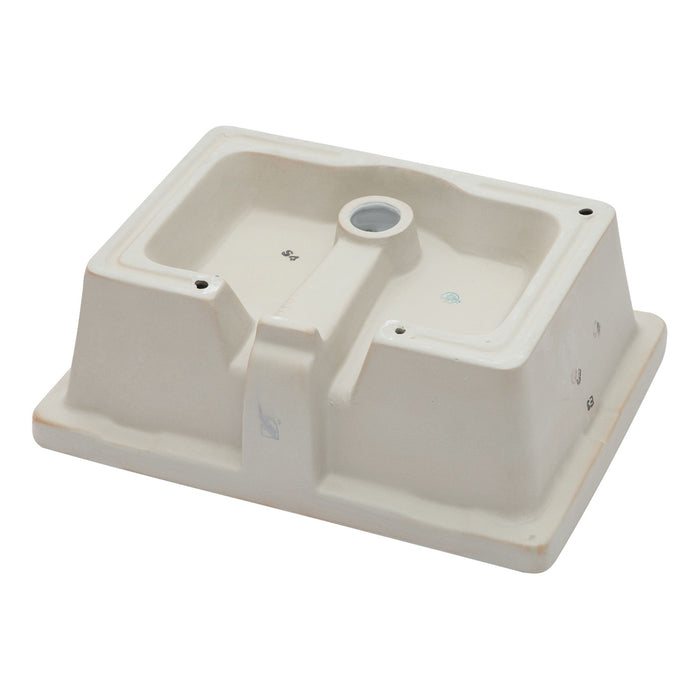 Modern Ceramic Rectangular Undermount Bathroom Sink With Overflow