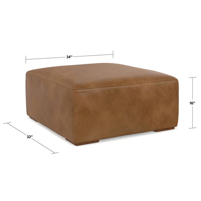 Rex - Ottoman - Caramel Brown