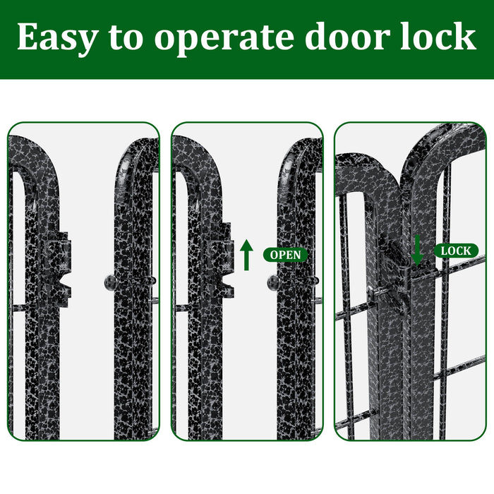 Heavy Duty Dog Playpen Outdoor 16 Piece Panels - Snow Leopard