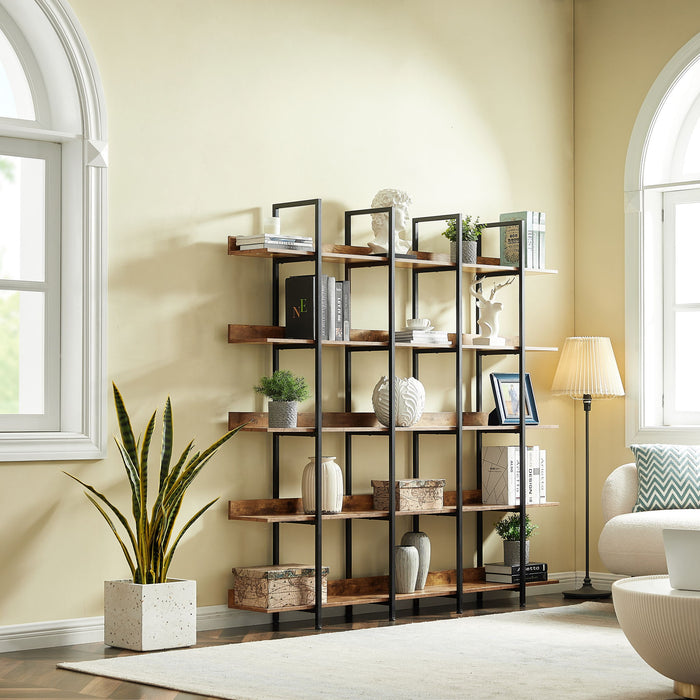 Vintage Industrial 5 Tier Bookcase