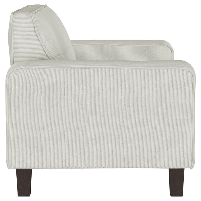 Xana - Track Arm Tufted Loveseat - Greige