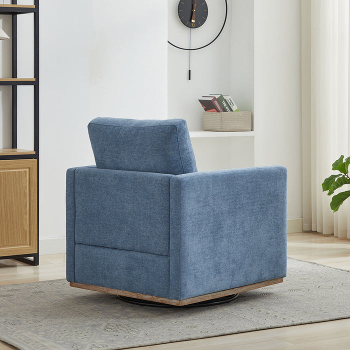 Square Upholstered Swivel Accent Chair