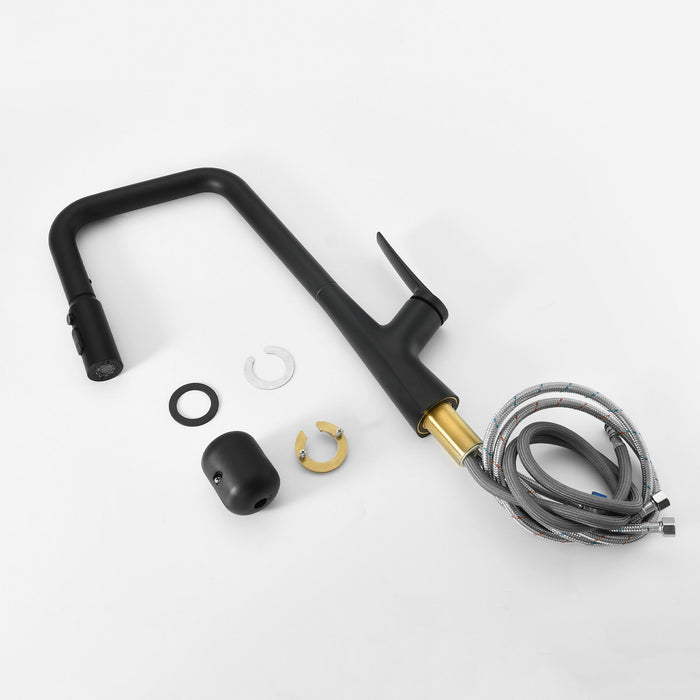 Professional Kitchen Faucet With 3 Function 360 Sprayer And 1 Touch Switching