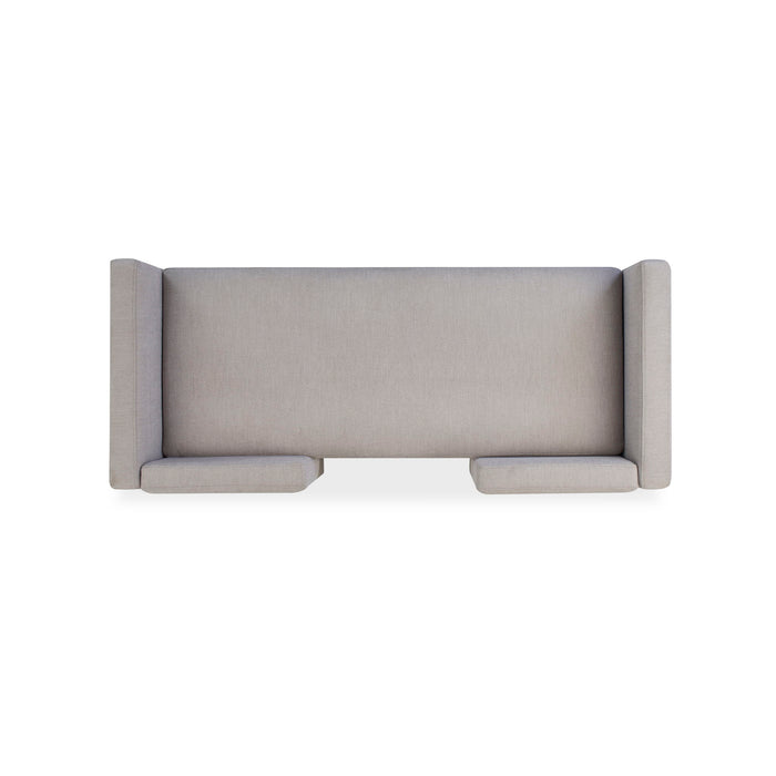 Upholstered Ottoman With 2 Bolster Pillows For Living Room - Gray