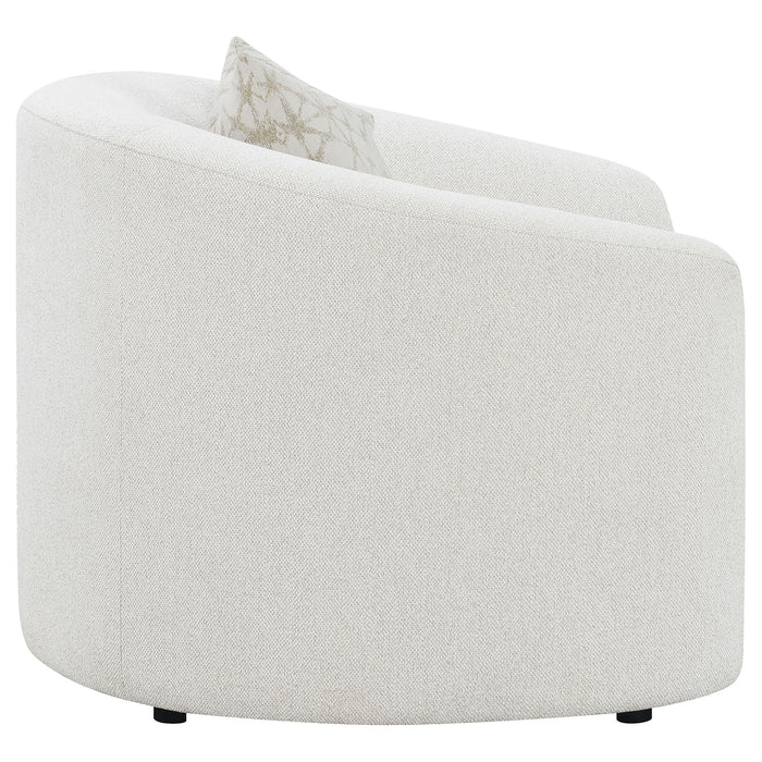 Rory - Sloped Arms Chair With Pillow - White