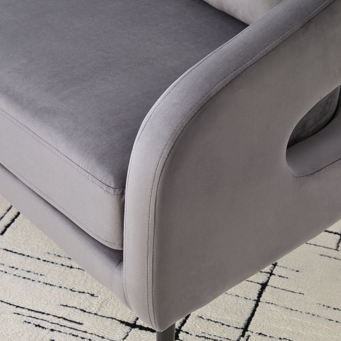 Open Back Loveseat Settee With 3 Pillows