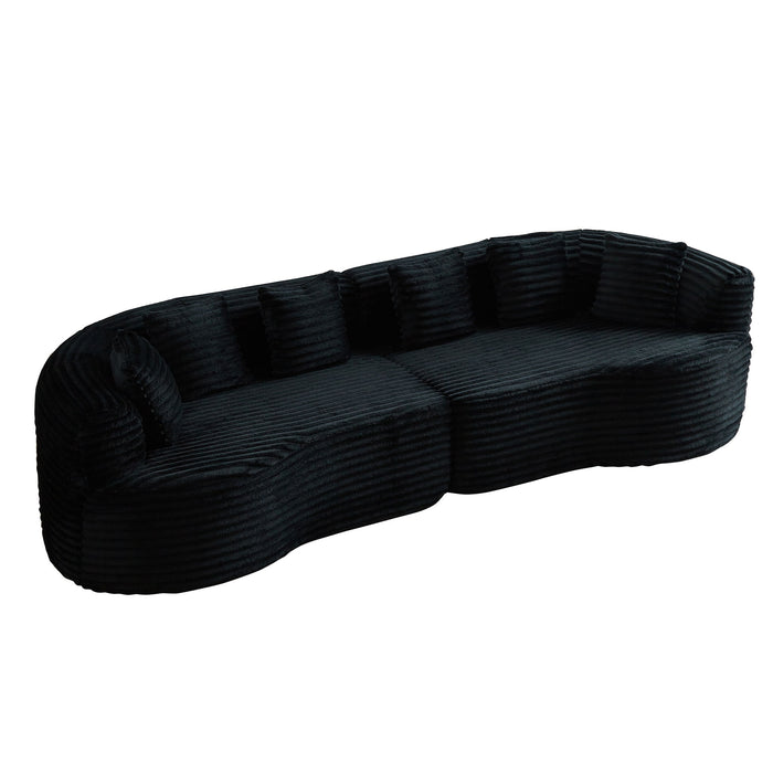 Sectional Sofa, Oversized 4 Seater With Deep Seat Design