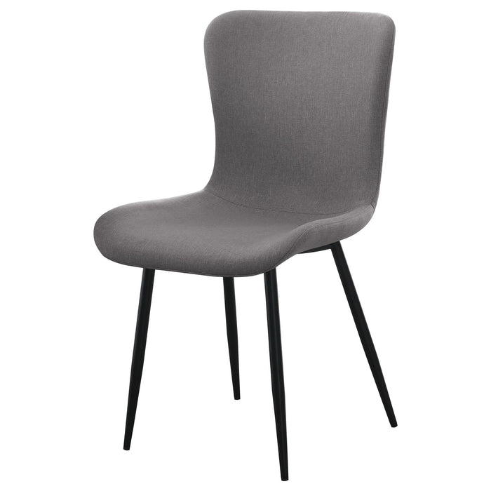 Grant - Upholstered Dining Side Chair (Set of 2) - Warm Gray