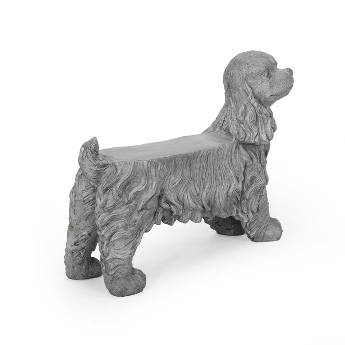 Cocker Spaniel Dog Statue - Gray