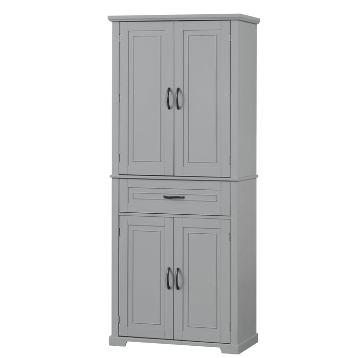 Bathroom Storage Cabinet With Doors And Drawer, Adjustable Shelf