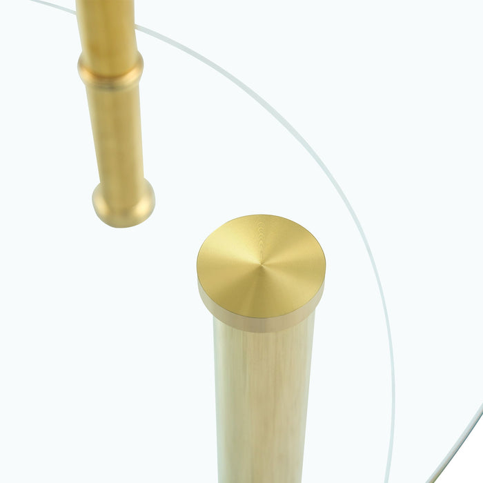 Contemporary Minimalist Double Layer Tempered Glass Coffee Table