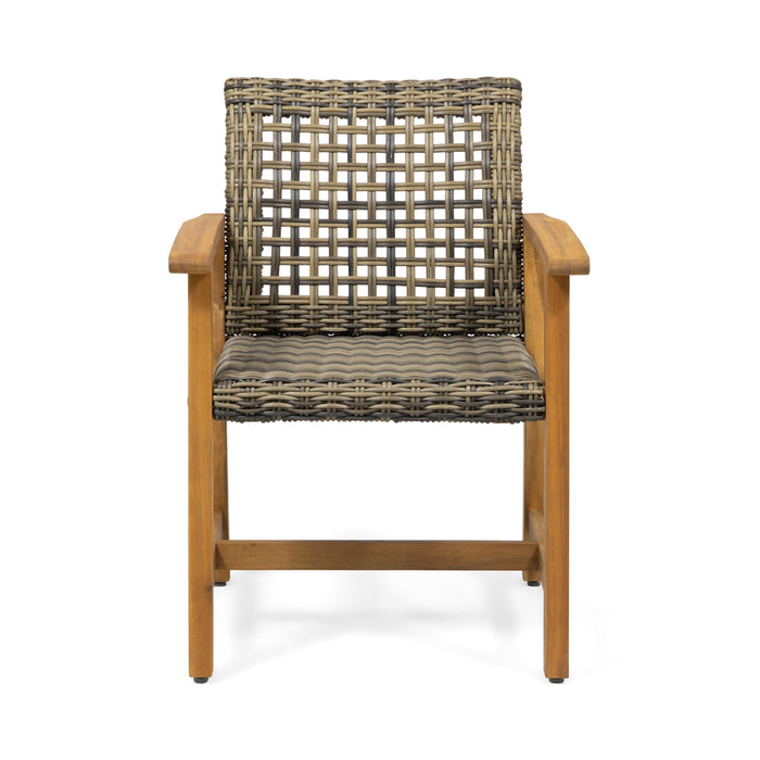 Outdoor Dining Chair Acacia Wood Frame (Set of 2)
