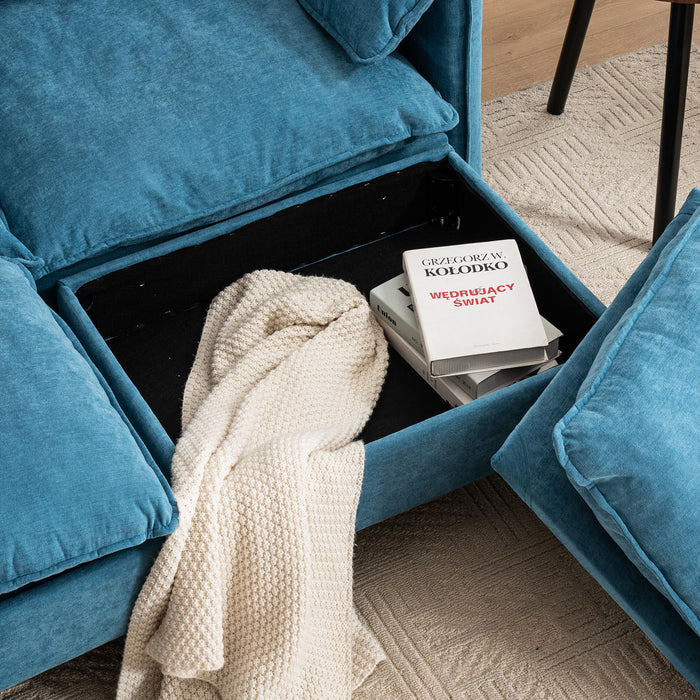 Convertible Combination Sofa With Footstools With Storage