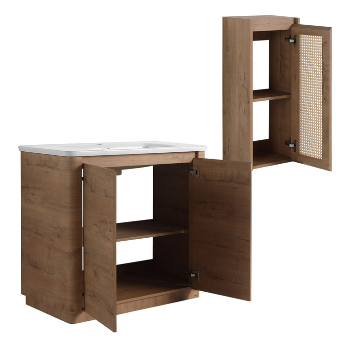 Freestanding Bathroom Vanity With Sink And 2 Soft Close Doors